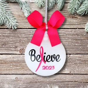 Breast Cancer Gifts, Breast Cancer Ornament, Breast Cancer Ribbon Breast Cancer Awareness Gifts End Of Chemo Gift Recovery Gift Cancer Aware