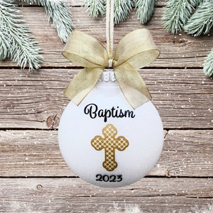 Baptism Ornament, Boy Baptism Gift Girl, Baby Baptism Gift Boy, Baby Christening Gifts, Baptism Boy, Adult Baptism Gift, Goddaughter Gifts image 1