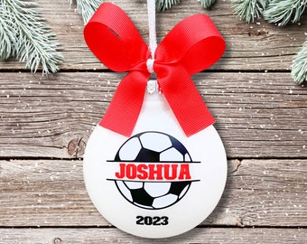 Soccer Ornament Personalized, Girls Soccer Gift, Soccer Team Gifts For Kids, Boys Soccer Gifts, Soccer Decor, Soccer Christmas Ornament