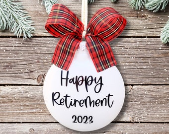 Retirement Ornament 2023, Retirement Christmas Ornament, Retirement Gifts For Women Personalized, Retirement Gift For Men, Happy Retirement