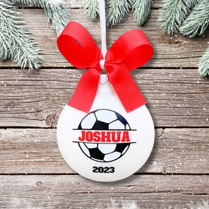 Soccer Ornament Personalized, Girls Soccer Gift, Soccer Team Gifts For Kids, Boys Soccer Gifts, Soccer Decor, Soccer Christmas Ornament