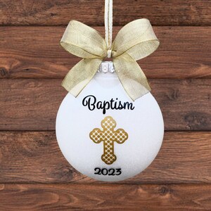 Baptism Ornament, Boy Baptism Gift Girl, Baby Baptism Gift Boy, Baby Christening Gifts, Baptism Boy, Adult Baptism Gift, Goddaughter Gifts image 8