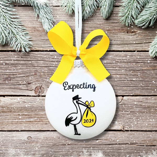 Expecting Ornament, Expecting Mom Gift, We're Expecting Parents Gift, Pregnancy Announcement Grandparents, Pregnancy Gift, Pregnancy Reveal