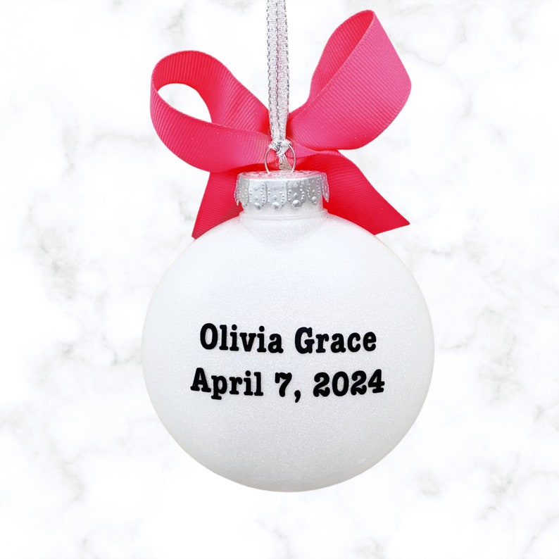 Babys First Christmas Ornament Baby Girl Baby Gift Etsy