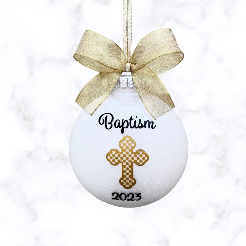 Baptism Ornament, Boy Baptism Gift Girl, Baby Baptism Gift Boy, Baby Christening Gifts, Baptism Boy, Adult Baptism Gift, Goddaughter Gifts image 7