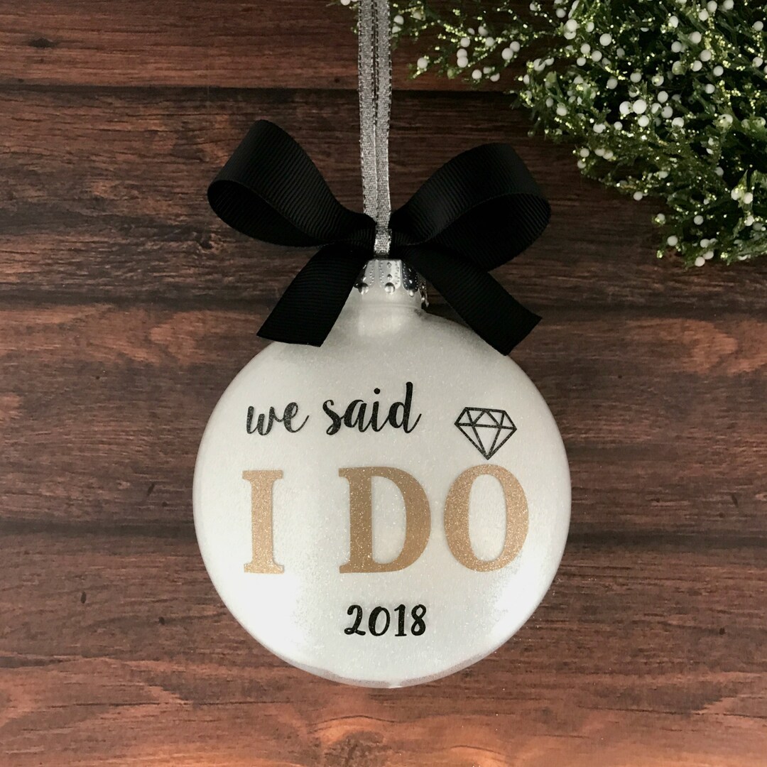 Our First Christmas Ornament Married Just Married Ornament Etsy