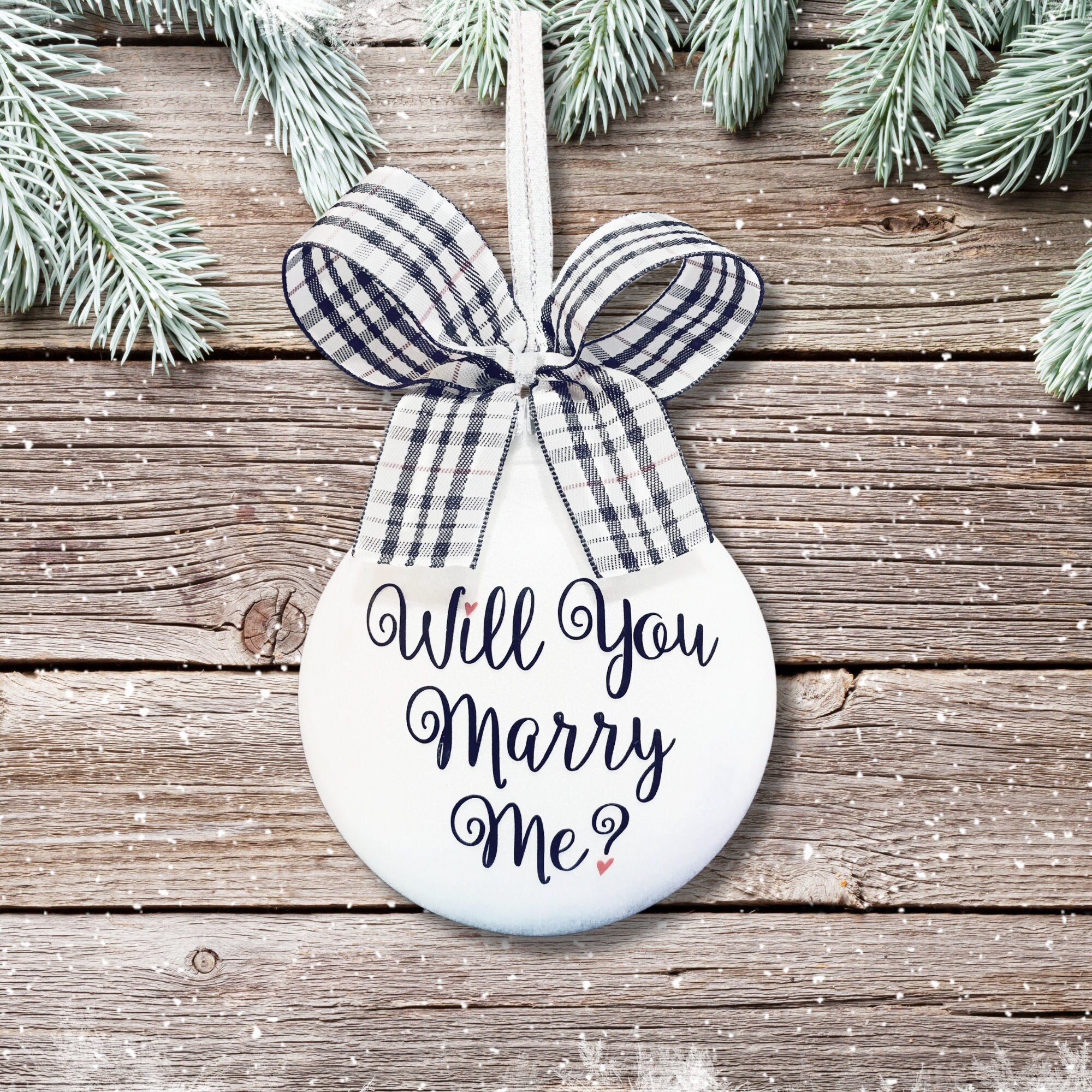 Will you marry me christmas ornament online