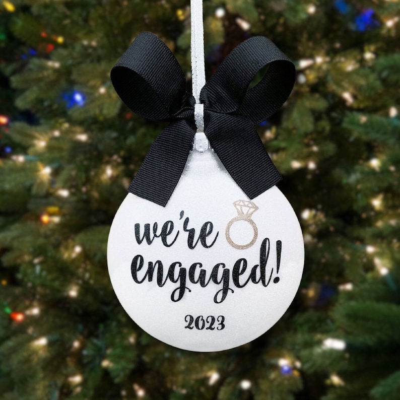 Engagement Ornament, Engagement Gift, Engaged Ornament Personalized, Engagement Christmas Ornament, Engaged Gift, Engaged Christmas Ornament image 10