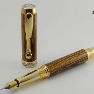 Bocote Fountain Pen, Wood Pen, Gold Pen, Fountain Pen