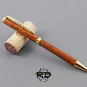 Mahogany Slimline Pen, Gold Pen, Twist Pen