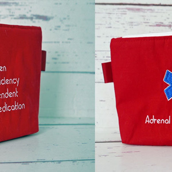 Medical Alert Pouch, EpiPen Inhaler Pouch, Auto Injector Pouch, Emergency Medical Pouch, Allergy Alert, First Aid Kit