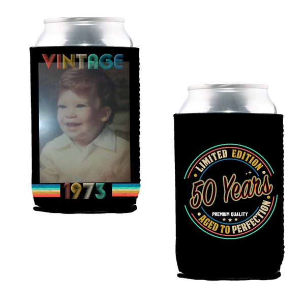 Custom Can Cooler, Neoprene Sleeve, Personalized Beverage Insulator, Photo, Wedding, Birthday, Bachelor, Bachelorette, Party Favors