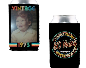 Custom Can Cooler, Neoprene, Sleeve, Personalized, Beverage, Insulator, Photo, Holder, Wedding, Birthday, Family, Reunion, Party, Events