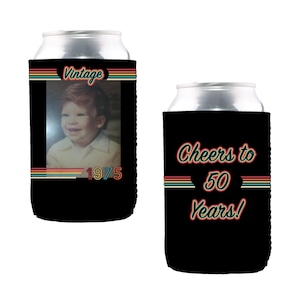 Custom Neoprene Can Cooler: Personalized Photo Beverage Holder, Party Favor immagine 11