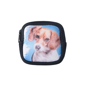 Monedero personalizado, personalizado, foto, negro, utilidad, accesorio, billetera, bolsa, tarjetas, efectivo, regalo, neopreno, baile, cremallera
