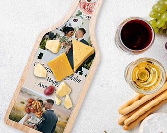 Personalized Wine & Cheese Board Set: Custom Kitchen Accessory