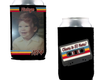 Custom Can Cooler, Neoprene, Sleeve, Personalized, Beverage, Insulator, Photo, Wedding, Birthday, Reunion, Bachelor, Bachelorette, Party,