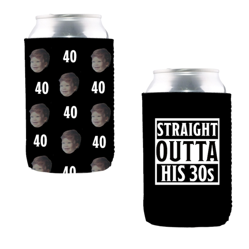 Custom Neoprene Can Cooler: Personalized Photo Beverage Holder, Party Favor immagine 10