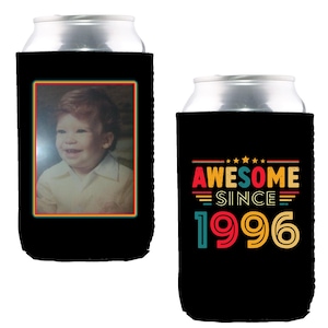 Custom Neoprene Can Cooler: Personalized Photo Beverage Holder, Party Favor immagine 7