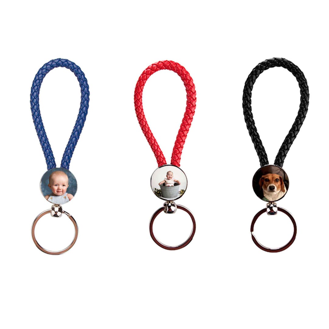 Splice Rope Keychain Custom Photo Keychain, Braided Rope, Double Sided, Personalized Gift - Etsy