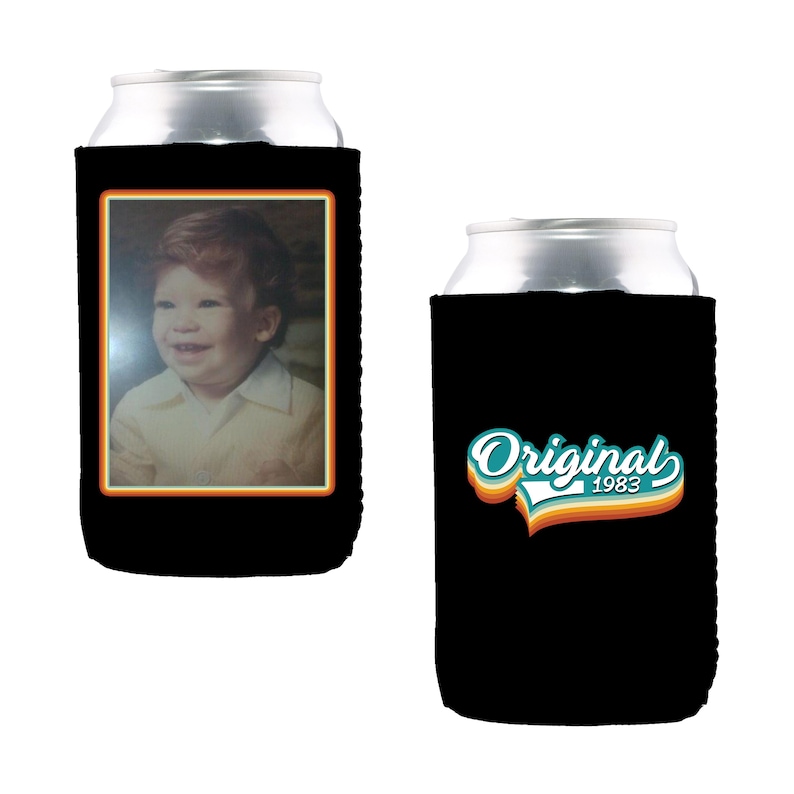 Custom Neoprene Can Cooler: Personalized Photo Beverage Holder, Party Favor immagine 12
