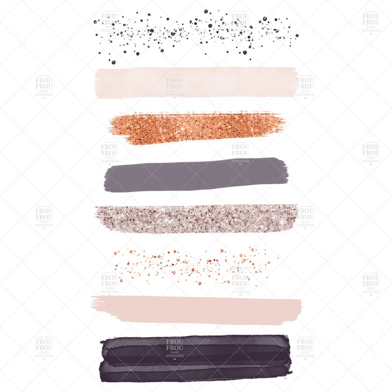 Download Halloween Brush Strokes Clip Art Fall Color Palette ...