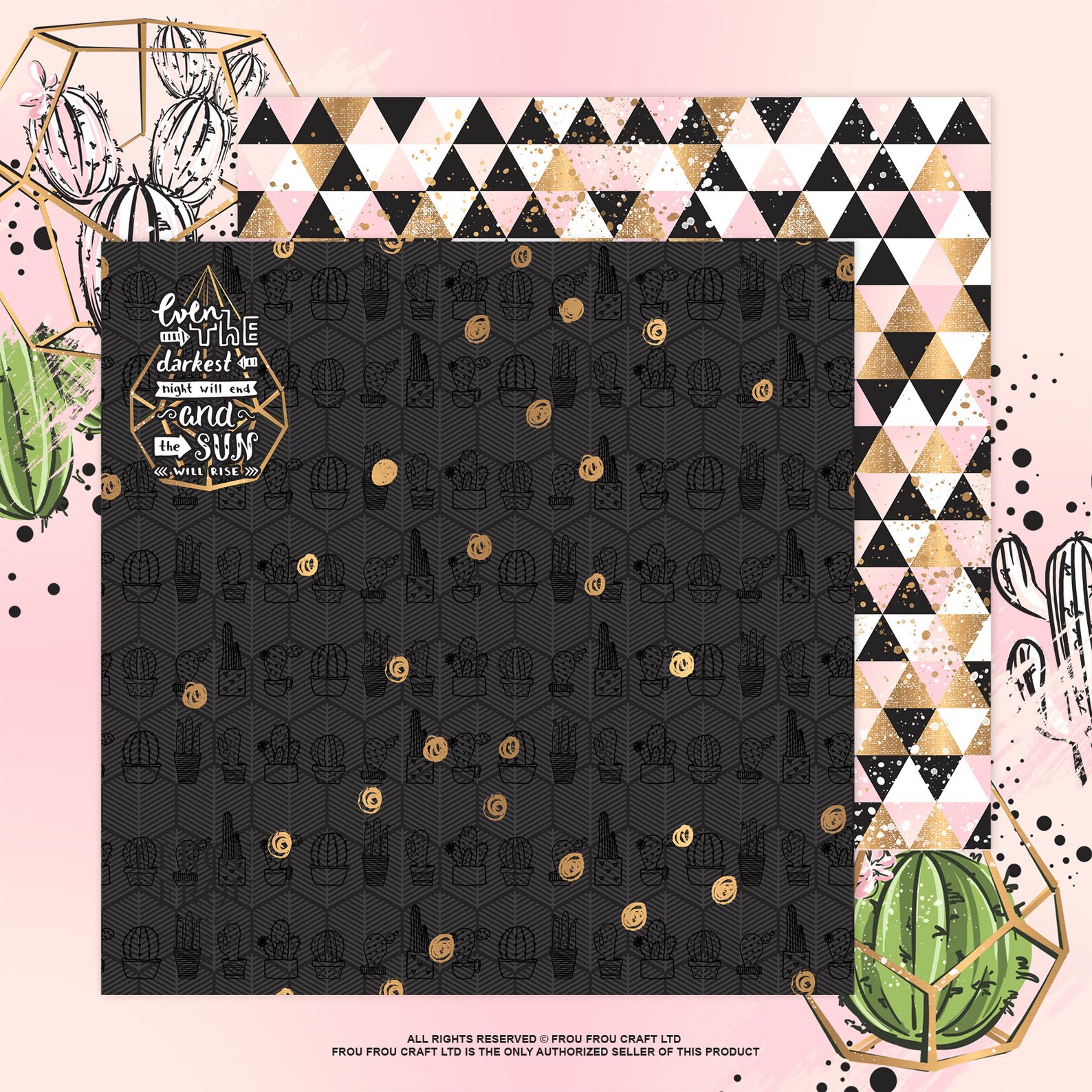 Cactus Paper Pack, Succulent Digital Paper Pack, Terrarium Botanical ...