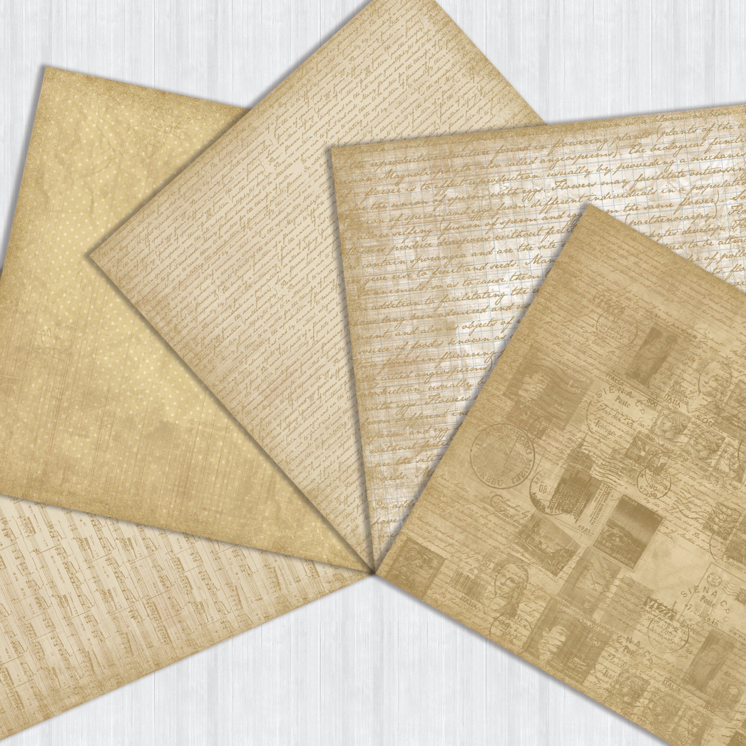 Old Paper Instant Download Vintage Notebook Rustic Notepad Brown ...