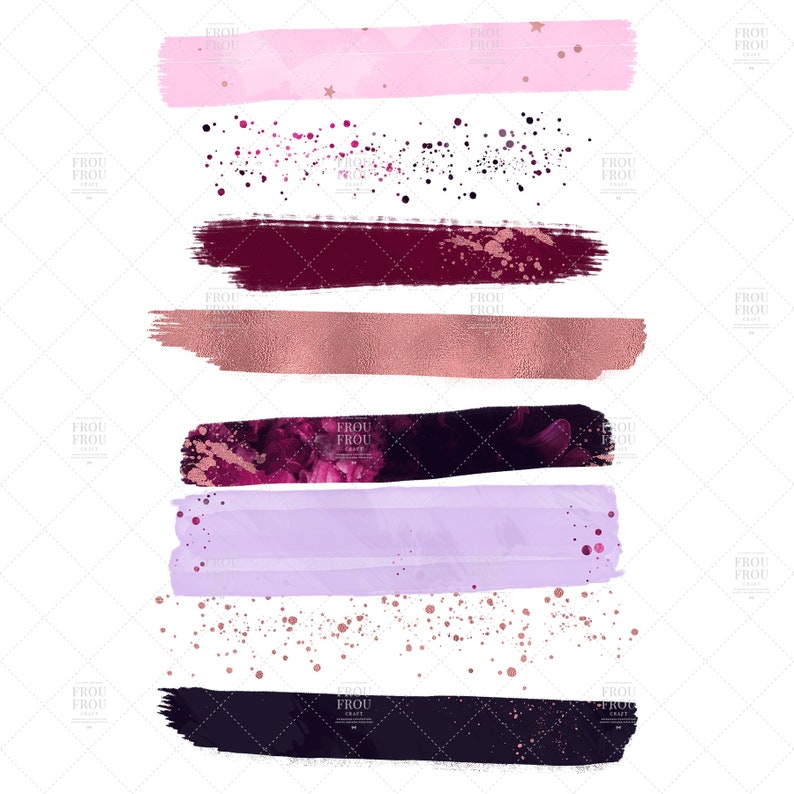 Download Halloween Brush Strokes Fall Color Palette Pink Violet | Etsy
