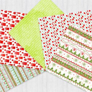 Christmas Scrapbook Papers Xmas Paper Pack Pastel Christmas Digital ...