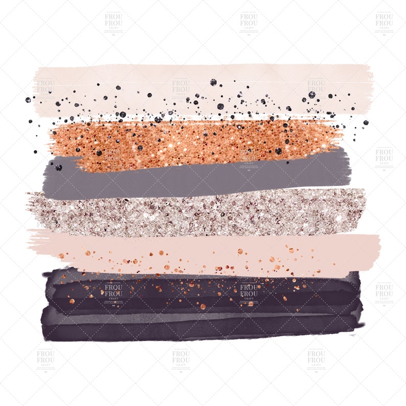 Download Halloween Brush Strokes Clip Art Fall Color Palette ...