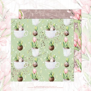 Spring Paper Pack, Easter Digital Planner Stickers, Pastel Designer ...