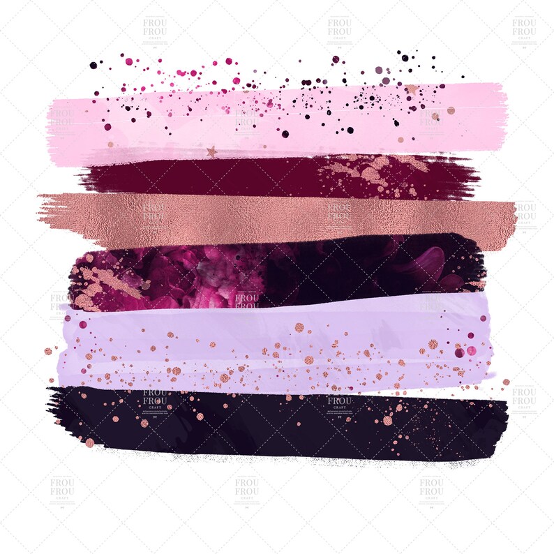 Download Halloween Brush Strokes Fall Color Palette Pink Violet | Etsy