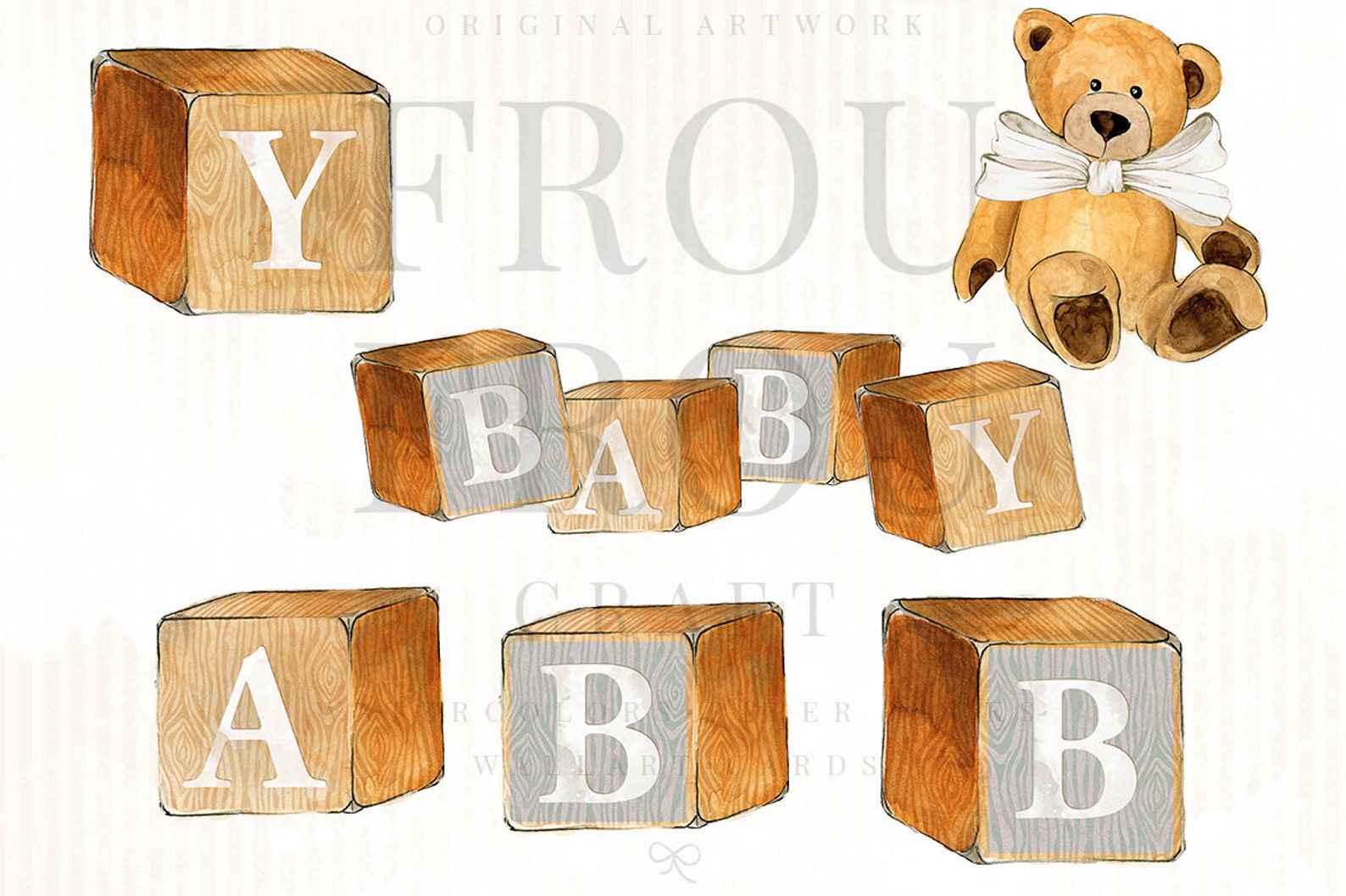 Baby Clipart Neutral Baby Clip Art Baby Shower Beige Nursery - Etsy