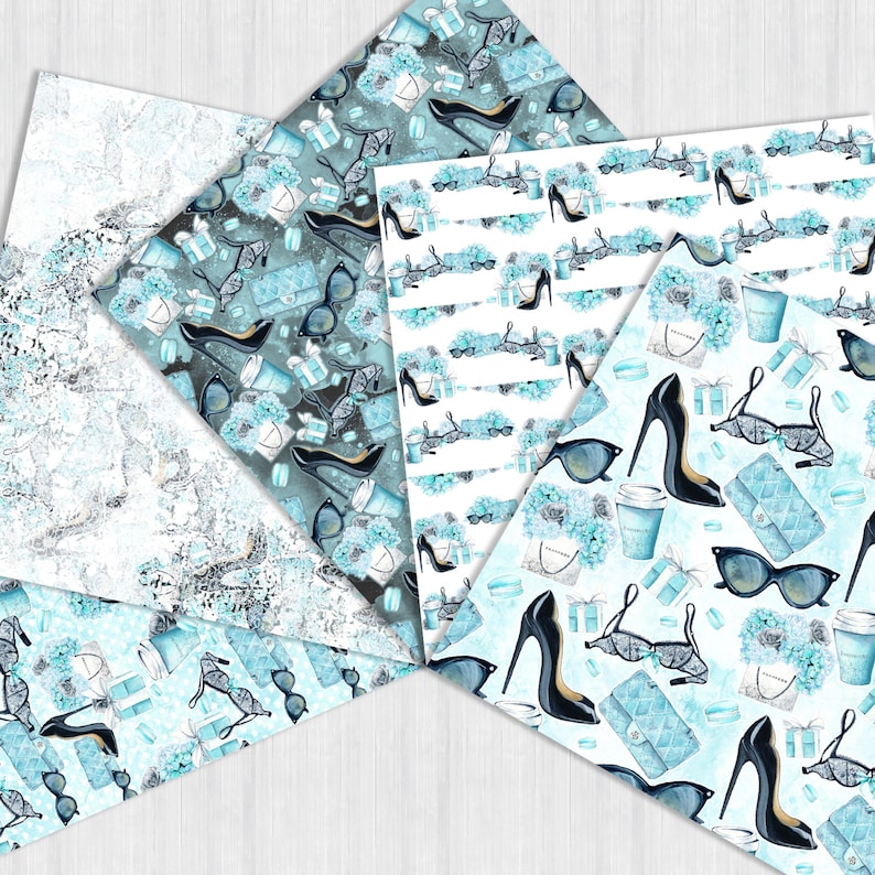 Fashion Paper Pack Digital Scrapbook Printable Background | Etsy