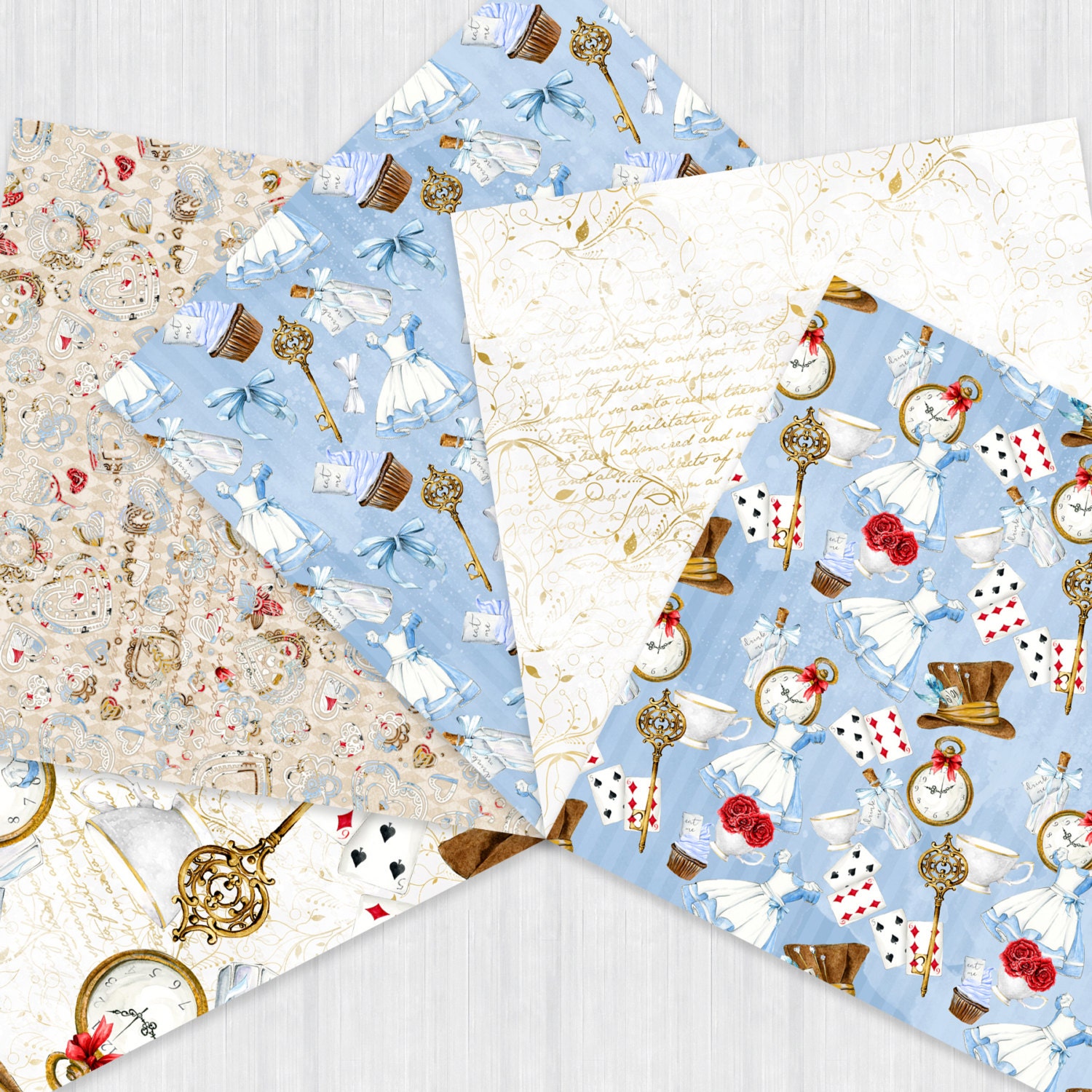 Little Alice Blue - beautiful patterned butter paper / wrapping