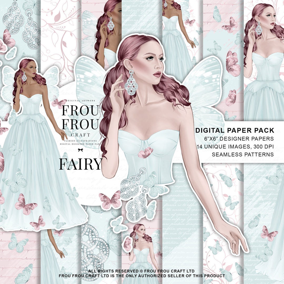 Fairy Paper Pack Princess Digital Paper Pack Fairytale Paper Pack Fairy ...