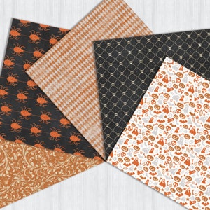 Halloween Digital Paper Pack Instant Download Seamless Pattern Black ...