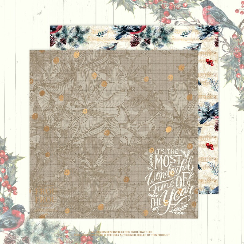Retro Christmas Planner Stickers Christmas Paper Pack Xmas Phone Wallpaper Winter Xmas Fabric Watercolor Christmas Digital Designer Pad