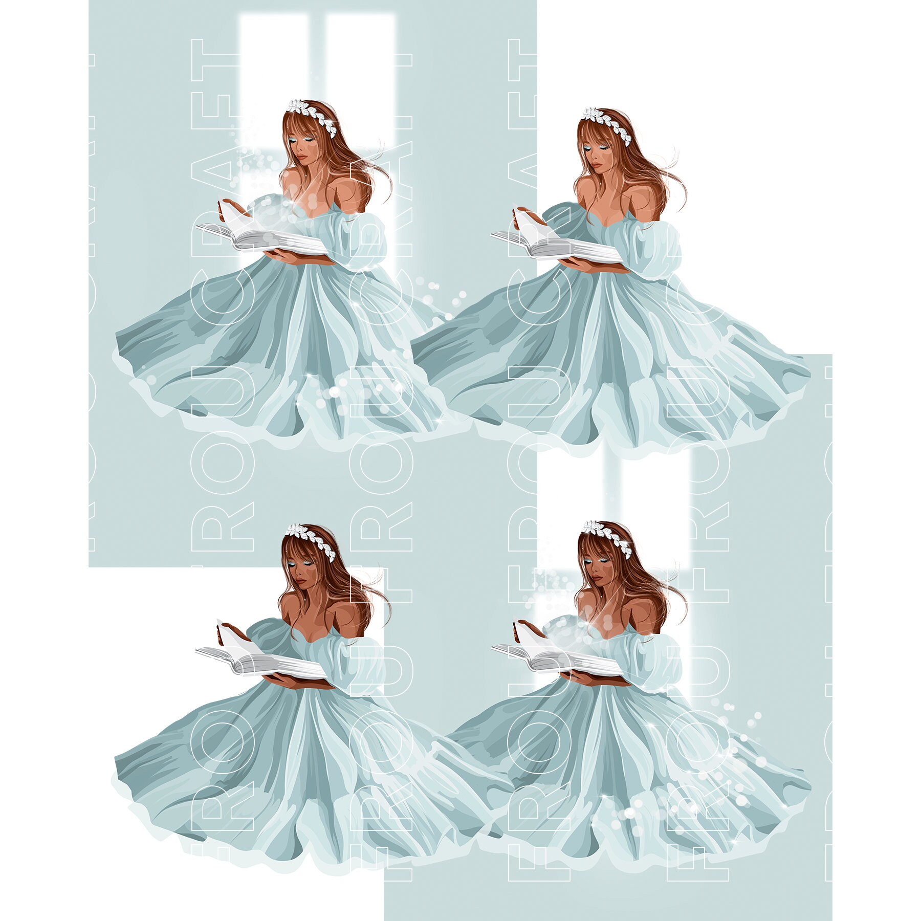 Fairy Tale Clipart Princess Clip Art Fashion Illustration - Etsy
