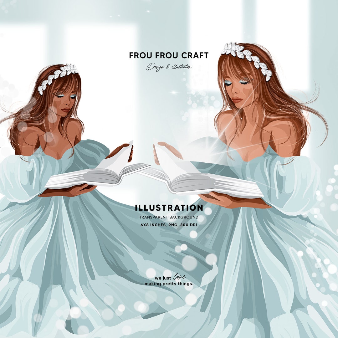 Fairy Tale Clipart, Princess Clip Art, Fashion Illustration Girl