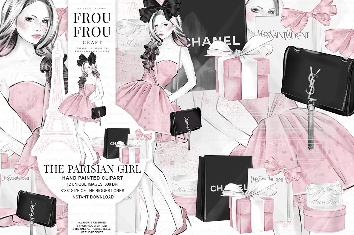 Valentine Graphics French Clipart Planner Girl Clipart Valentines Clipart Eiffel Tower Clipart Valentine Planner Fashion Clipart