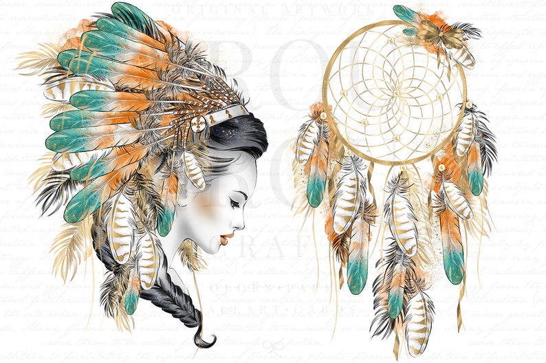 Tribal Clipart Native American Clip Art Indian Graphics | Etsy