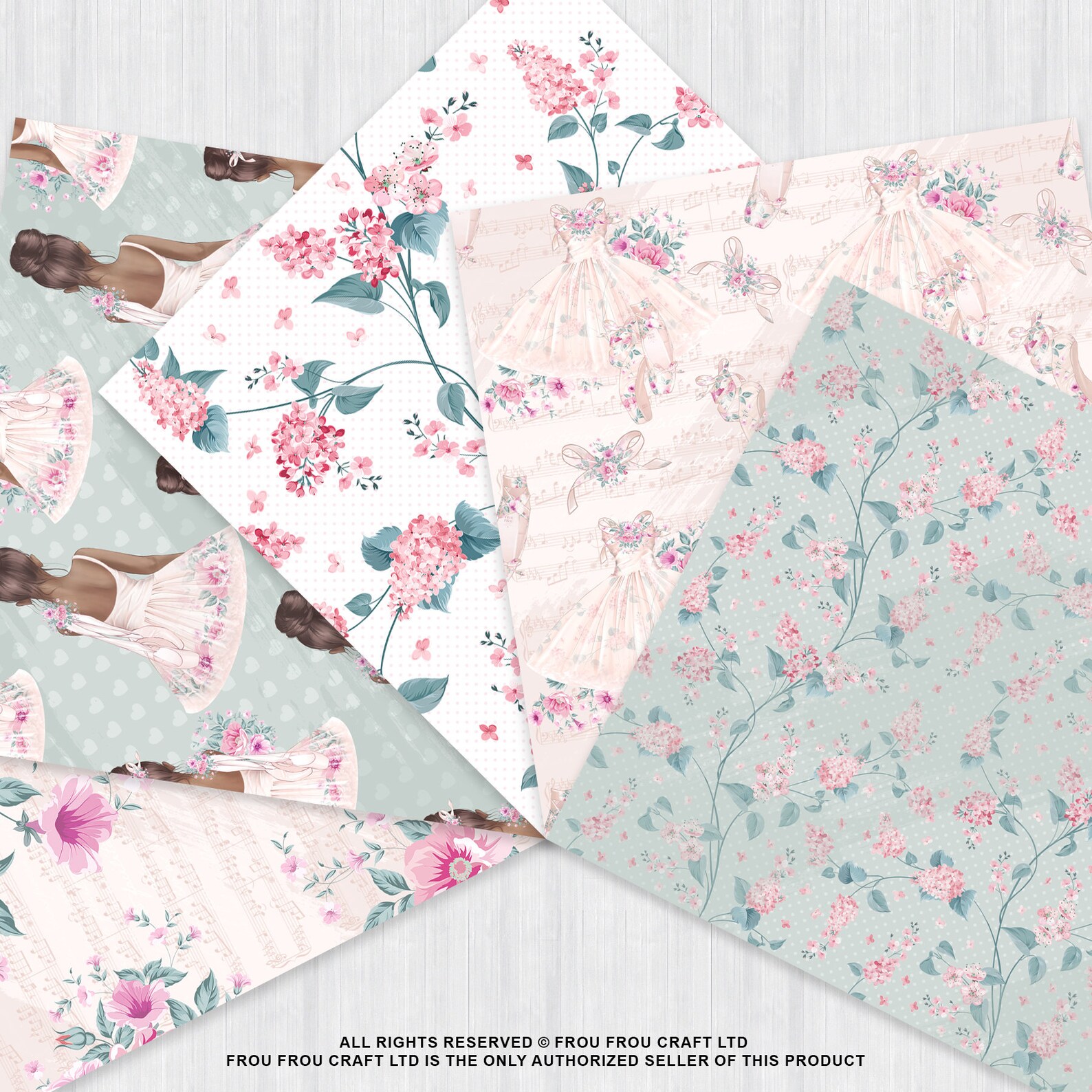 ballet paper pack little ballerina digital designer pad dancer backdrop nursery wallpaper birthday girl peach pastel tutu dress