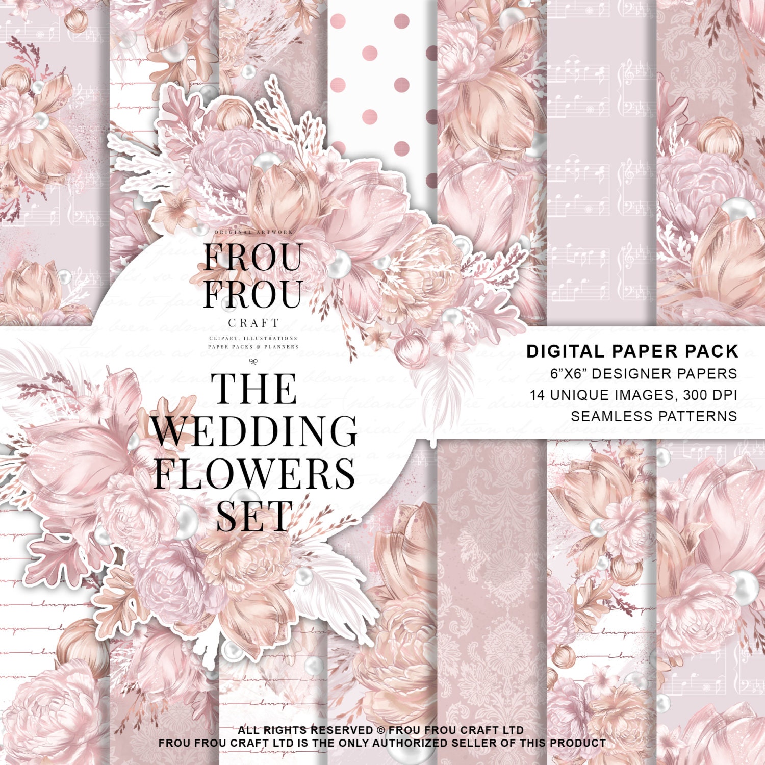 Wedding Paper Pack Bridal Designer Paper Pad Powder Wedding Etsy