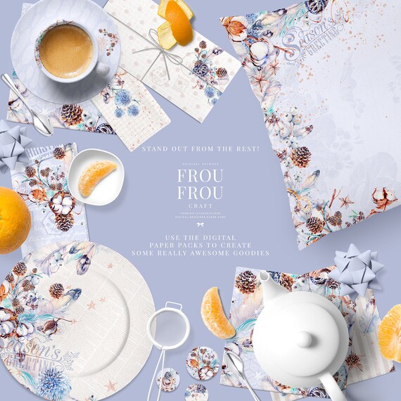 ♡winter fabric paper セット♡