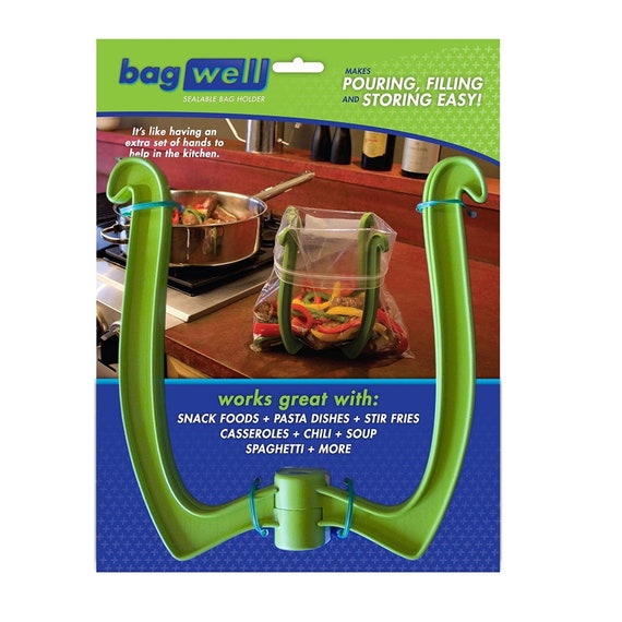 Bag Well Sealable Bag Holder for 1 Gallon Storage Bags – Handy Housewares