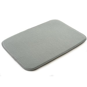 Norpro Washable Microfiber Dish Drainer Glass Drying Mat Pad - Bed