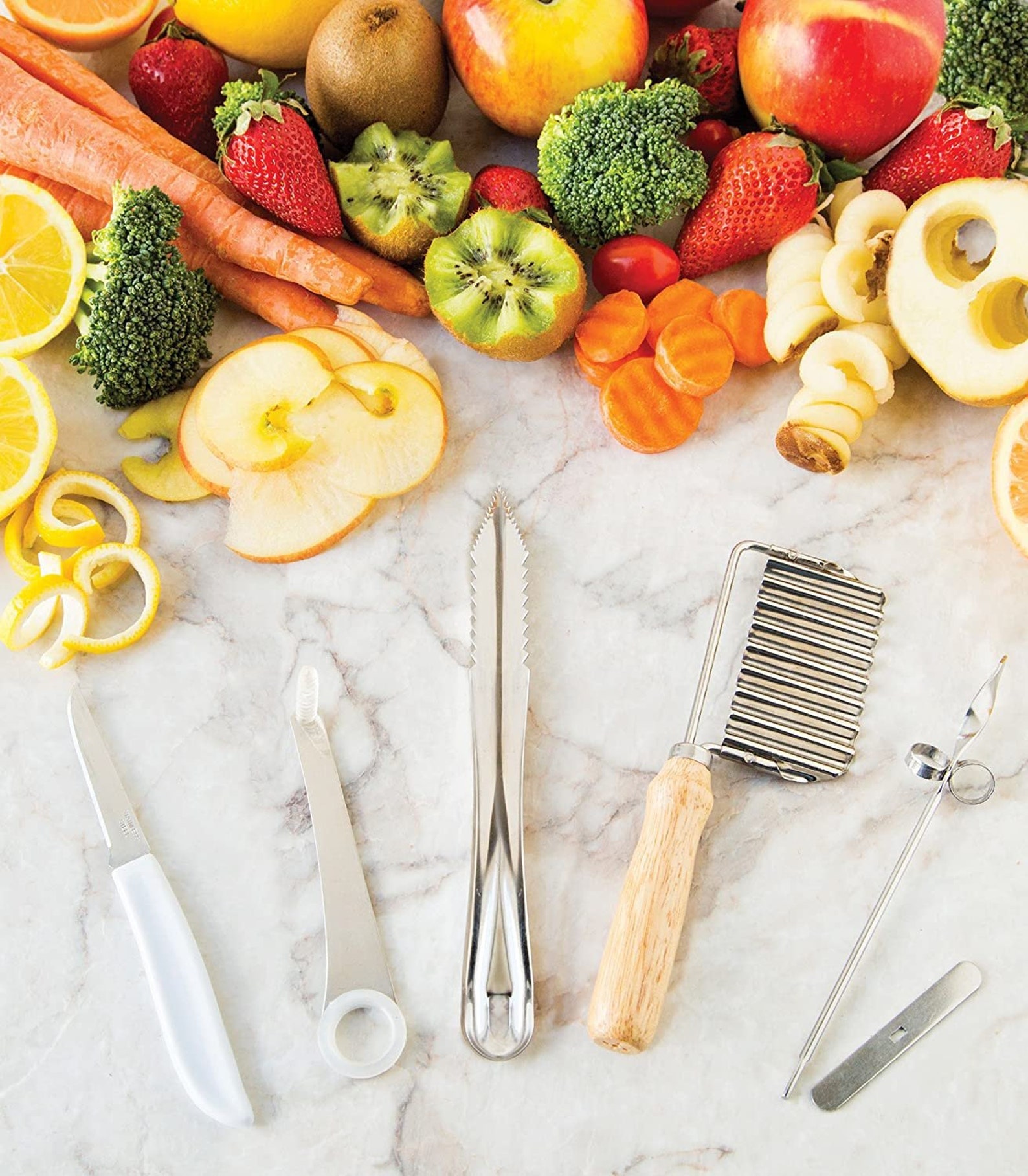 Norpro 5pc Fruit & Vegetable Garnishing Decorating Tool Set Etsy