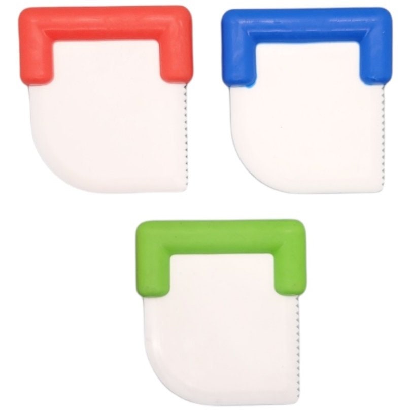 Handy Housewares Durable 3 Nylon Plastic Pan Scraper Tool with Anti-Slip  Handle - Random Color (1-pack)